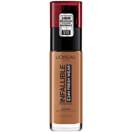 L'Oreal Paris Infallible 32HR Fresh Wear Foundation with SPF 25 - 515 Copper - 1 Fl Oz - Bellso